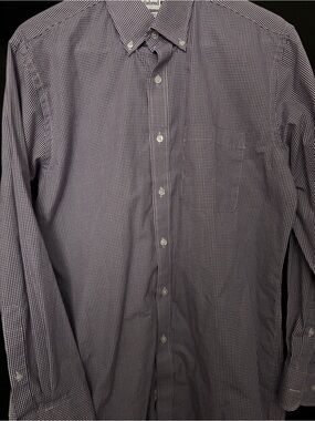 Saddlebred Purple Micro-Check Button-Down Dress Shirt
